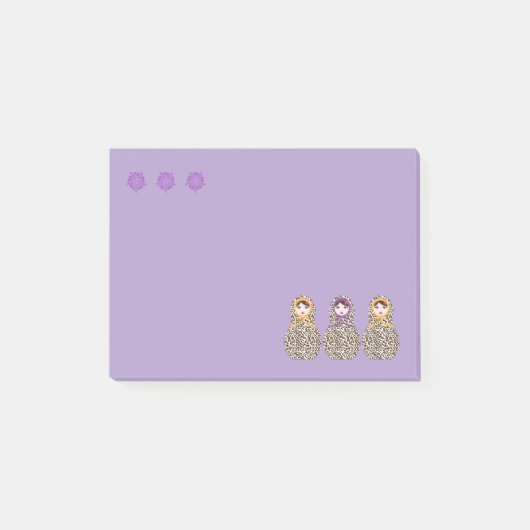Cheetah Matryoshka Post-it® Notes (Voorkant)