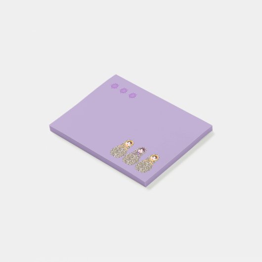 Cheetah Matryoshka Post-it® Notes (Schuin)