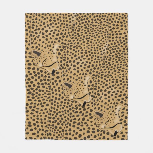 Cheetah Medium Fleece Blanket Deken (Voorkant)
