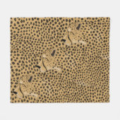 Cheetah Medium Fleece Blanket Deken (Voorkant (Horizontaal))