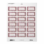 Cheetah meisje adres label C (Full Sheet)
