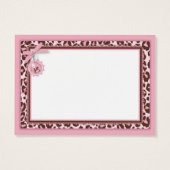 Cheetah Meisje Gift Label Roze B Visitekaartjes (Achterkant)