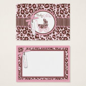 Cheetah Meisje Gift Label Roze D Visitekaartje (Voorkant /achterkant)