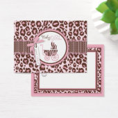 Cheetah Meisje Gift Label Roze D Visitekaartje (Bureau)