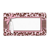 Cheetah Meisje Naam Tag Etiket (Voorkant)