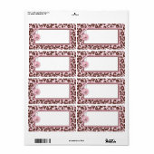 Cheetah Meisje Naam Tag Pink A Etiket (Full Sheet)