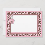 Cheetah Meisje Roze Kaart (Achterkant)