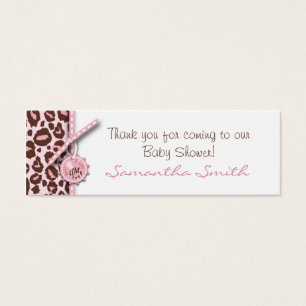 Cheetah Meisje Skinny Gift Kaart Roze B