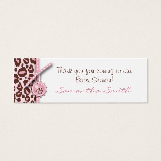 Cheetah Meisje Skinny Gift Kaart Roze B (Voorkant)