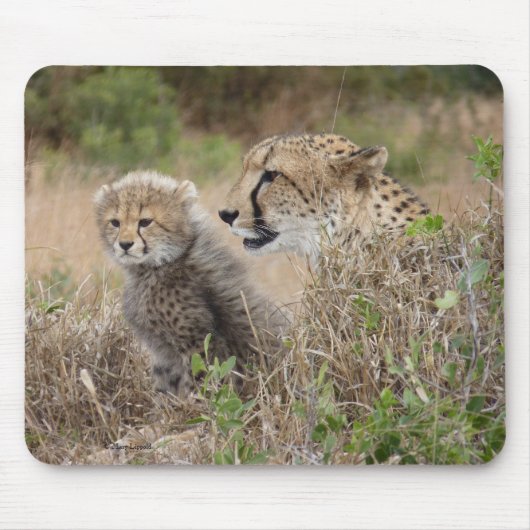 Cheetah Moeder en Cub Muismat (Voorkant)