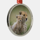 CHEETAH MOM AND BABY CHRISTMAS ORNAMENT (Rechts)