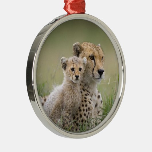 CHEETAH MOM AND BABY CHRISTMAS ORNAMENT (Rechts)