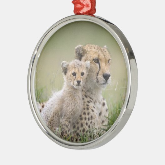 CHEETAH MOM AND BABY CHRISTMAS ORNAMENT (Links)