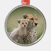 CHEETAH MOM AND BABY CHRISTMAS ORNAMENT (Voorkant)