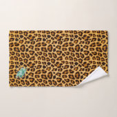 Cheetah Monogram Leather en Leopard Pattern Bath Bad Handdoek (Handdoek)