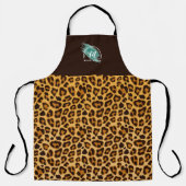 Cheetah Monogram Leather en Leopard Pattern Schort (Voorkant)