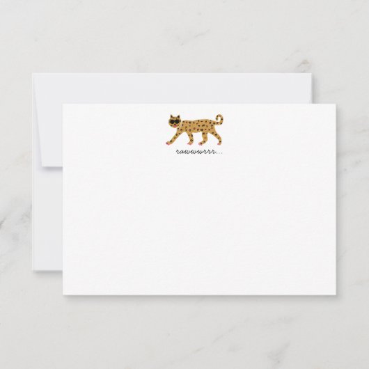 Cheetah Notecard Bedankkaart (Voorkant)