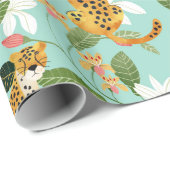 Cheetah Oerwoud, Natuur van wilde dieren Wilde kat Cadeaupapier (Rol Hoek)