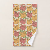 Cheetah Oerwoud Planten Greenery Coral Green Bad Handdoek (Handdoek)