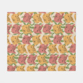 Cheetah Oerwoud Planten Greenery Coral Green Fleece Deken (Voorkant (Horizontaal))