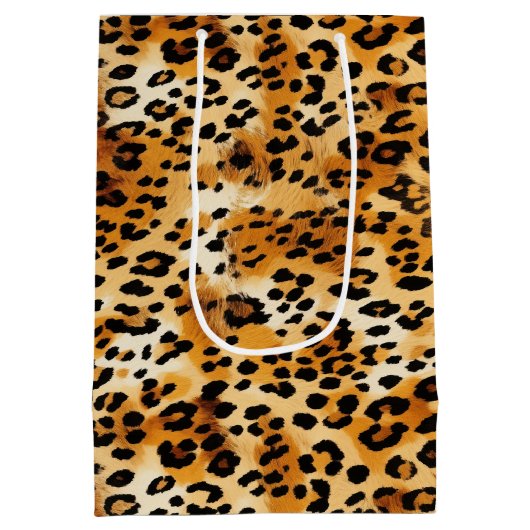 Cheetah of Leopard Safari Dierenbont Prints Medium Cadeauzakje (Achterkant)