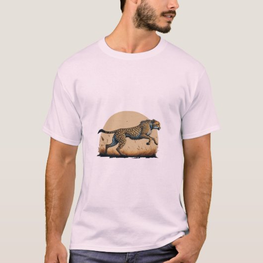 Cheetah on the Go" "Gotta Run Fast!" "Sprint Super T-shirt (Voorkant)