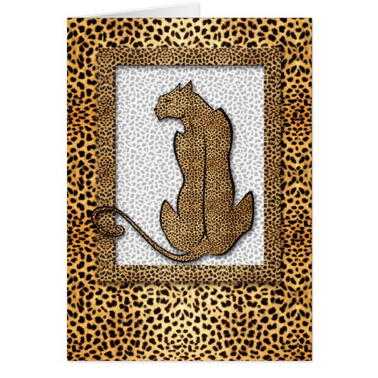 Cheetah op Animal Print Golden Blank (Voorkant)