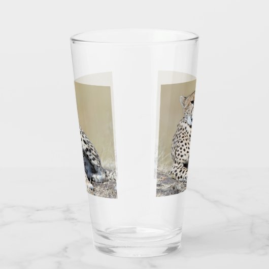 Cheetah op de Masai Mara in Kenia foto Glas (Rechts)