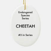 Cheetah Ornament ~ Endangered Species Series (Achterkant)