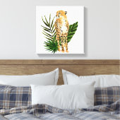 Cheetah Outlook Canvas Afdruk (Insitu (Slaapkamer))