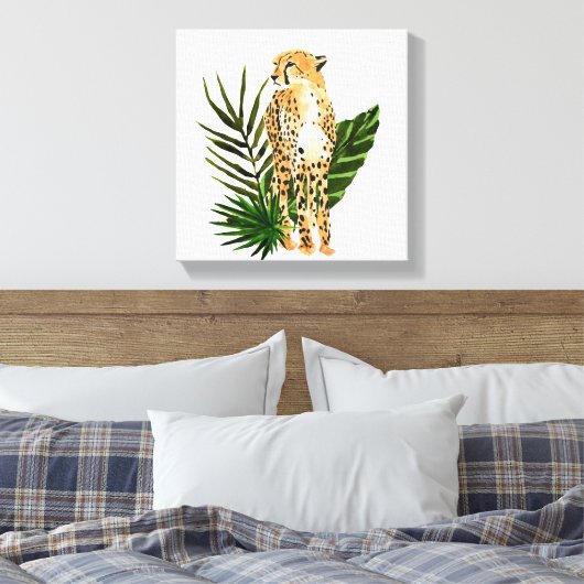 Cheetah Outlook Canvas Afdruk (Insitu (Slaapkamer))