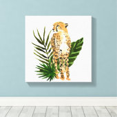 Cheetah Outlook Canvas Afdruk (Insitu (Houten vloer))