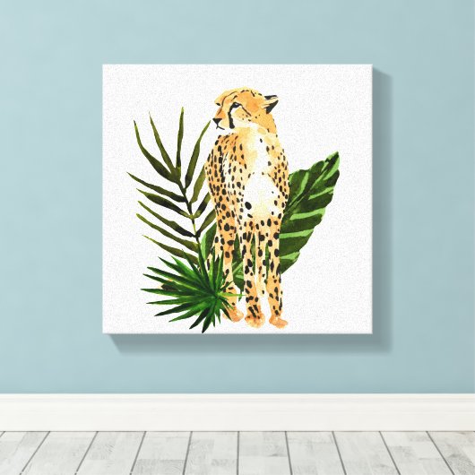 Cheetah Outlook Canvas Afdruk (Insitu (Houten vloer))