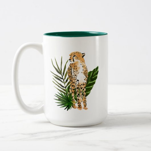 Cheetah Outlook Tweekleurige Koffiemok (Links)