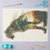 Cheetah Over Exposed Sunset Digitale Art Decoupage Tissuepapier (Craft)