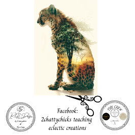 Cheetah Over Exposed Sunset Digitale Art Decoupage Tissuepapier