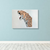 Cheetah Painted by Mark Elsen Canvas Afdruk (Insitu (Houten vloer))