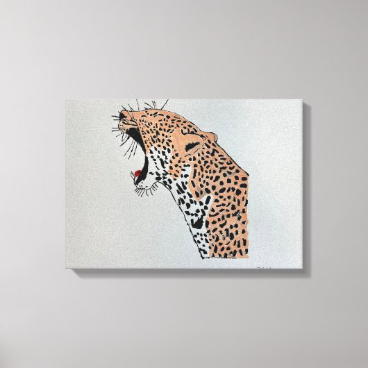 Cheetah Painted by Mark Elsen Canvas Afdruk (Voorkant)