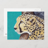 Cheetah Painting Briefkaart (Voorkant / Achterkant)
