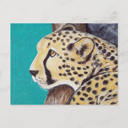 Cheetah Painting Briefkaart (Voorkant)