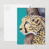 Cheetah Painting Briefkaart (Voorkant / Achterkant)