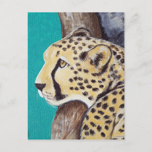 Cheetah Painting Briefkaart
