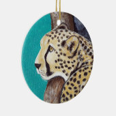 Cheetah Painting Keramisch Ornament (Rechts)