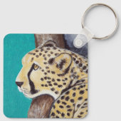 Cheetah Painting Sleutelhanger (Achterkant)