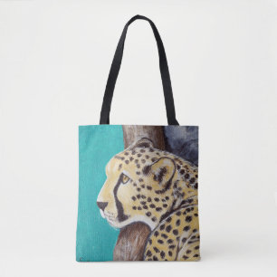 Cheetah Painting Tote Bag