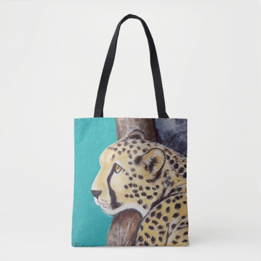 Cheetah Painting Tote Bag (Voorkant)