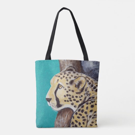 Cheetah Painting Tote Bag (Achterkant)
