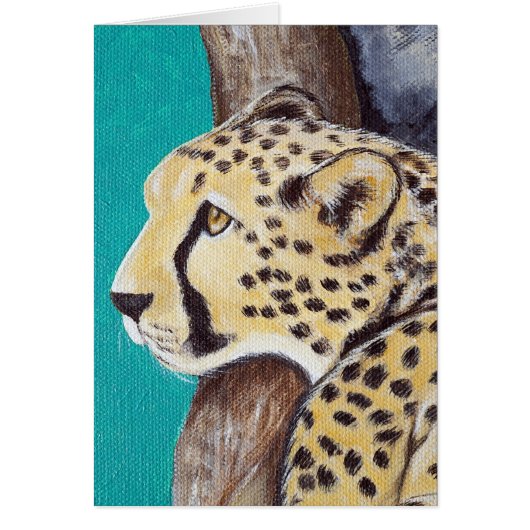 Cheetah Painting Wenskaart (Voorkant)