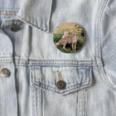 Cheetah Pair Ronde Button 5,7 Cm (In situ)