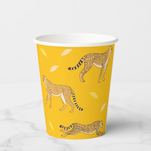 Cheetah Papieren Bekers (Achterkant)